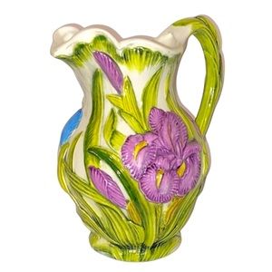 VTG Floral Embossed Pitcher
